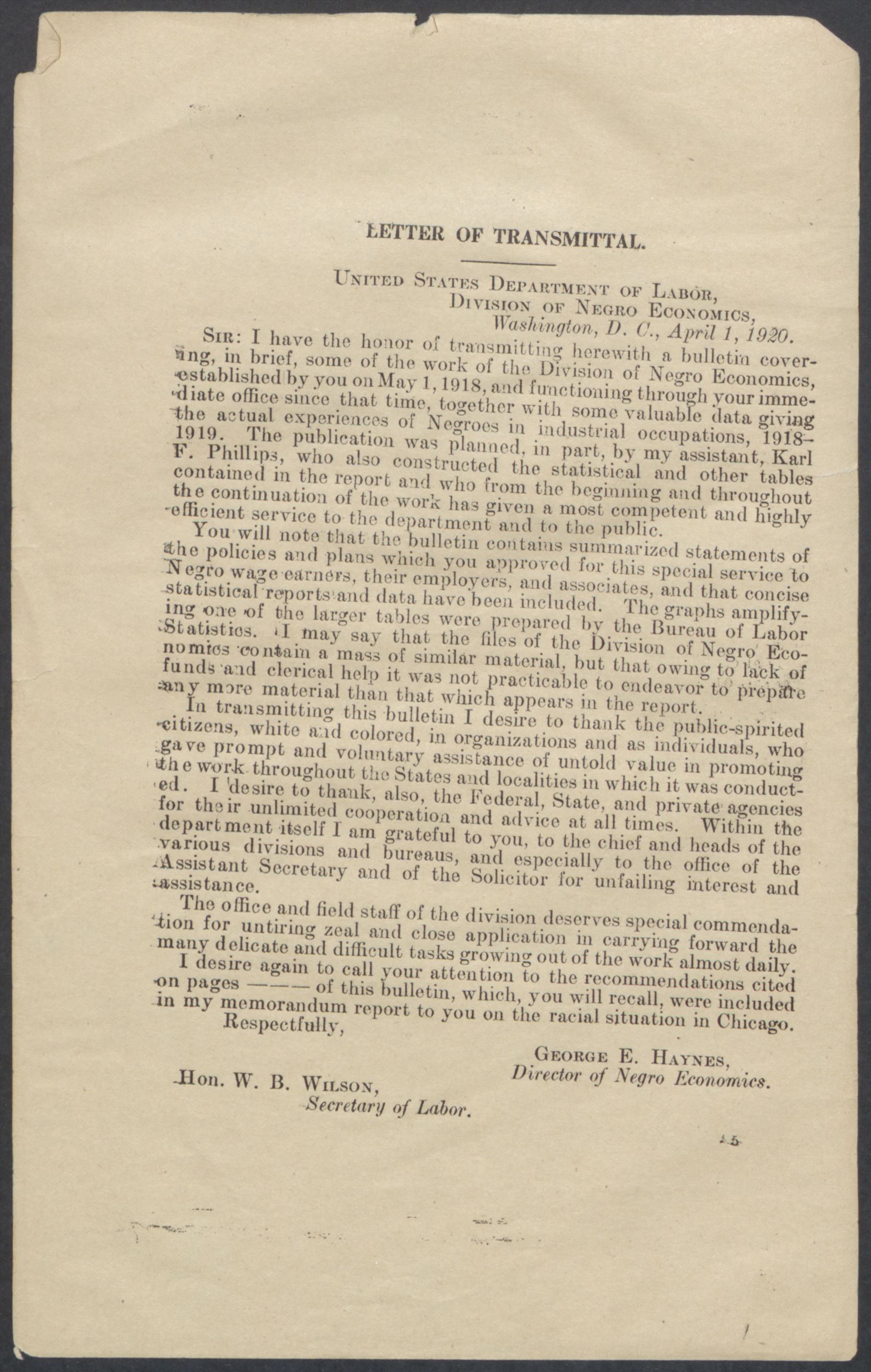 Dr. George Edmund Haynes: Social Crusader In Black Economics ...